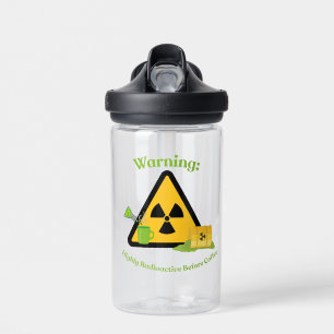 Botella De Agua Advertencia: Altamente Radiactivo Antes del Café