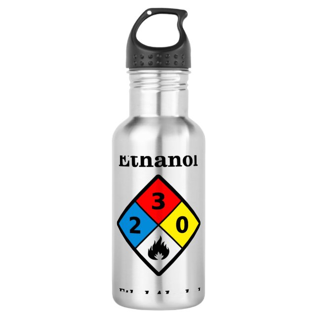 Botella De Agua Advertencia del etanol MSDS (Anverso)