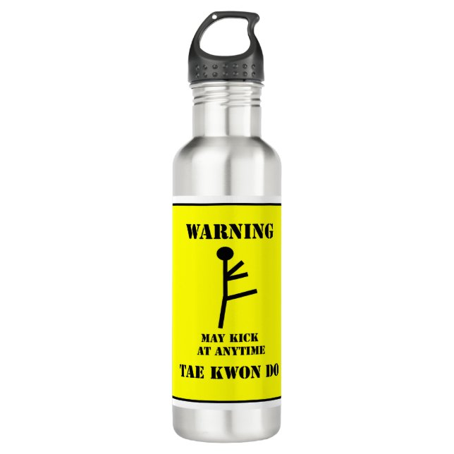 Botella De Agua Advertencia del retroceso del Taekwondo de los (Anverso)