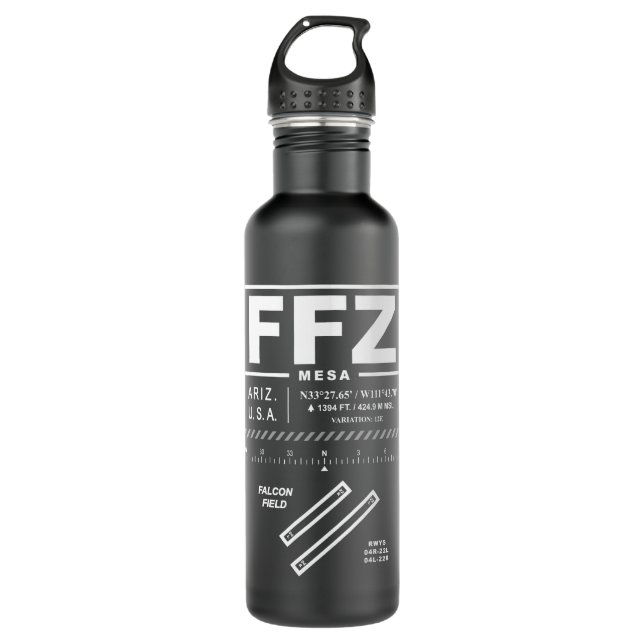 Botella De Agua Aeropuerto Falcon Field FFZ (Anverso)