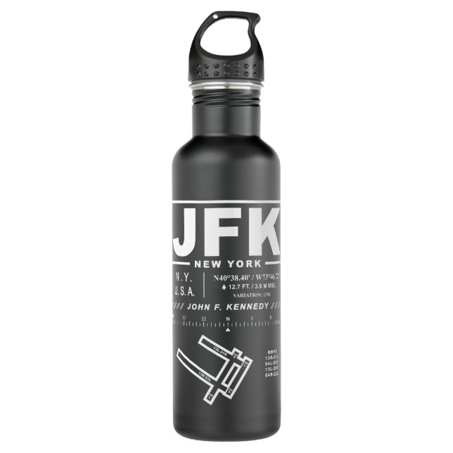 Botella De Agua Aeropuerto Internacional John F. Kennedy JFK (Anverso)