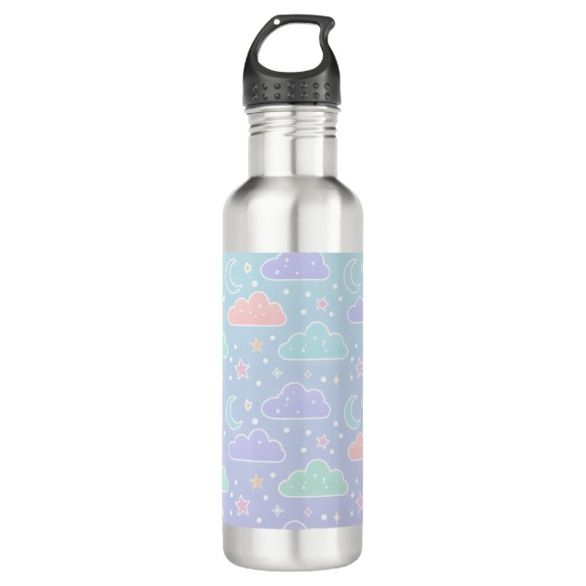 Botella De Agua Aesthetic Pastel Cloud Water Bottle (Anverso)