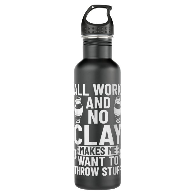 Botella De Agua Afiche de cerámica de escultura ceramista de arcil (Anverso)