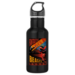 Botella De Agua Afiche de venado de las bestias fantásticas de Ja