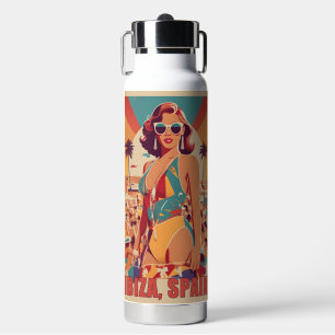 Botella De Agua Afiche de viajes de Ibiza, España