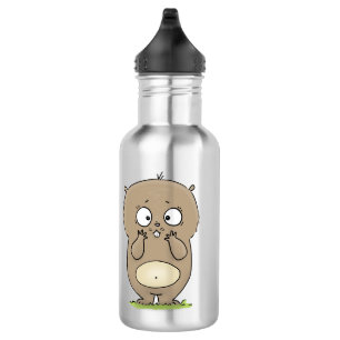 Botella De Agua Afortunadamente adorable personalizado de hámster 