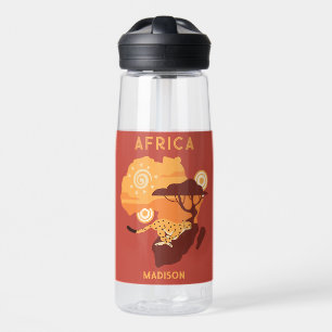 Botella De Agua África de nombres personalizados