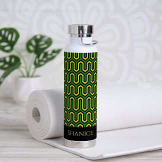 Botella De Agua African Geometric Print Jamaican Pattern