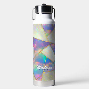 Botella De Agua Ageo holográfico de estilo geométrico