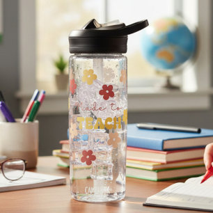 Botella De Agua Agradecimiento a los maestros de la Escuela Floral
