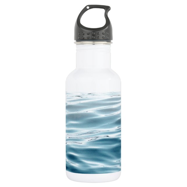Botella De Agua Agua azul ondulada (Anverso)
