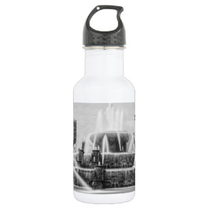 Botella De Agua Agua de acero inoxidable a escala de grises de Chi
