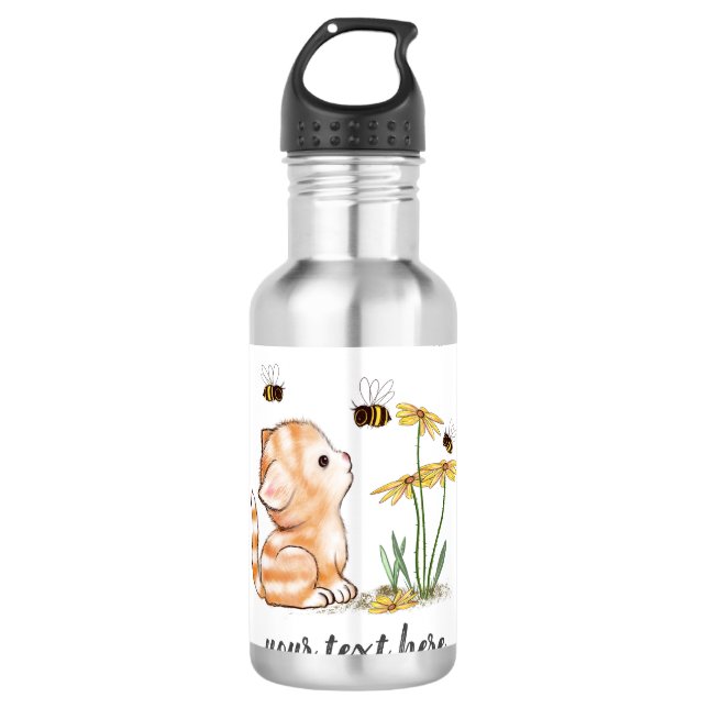 Botella De Agua Agua de frasco de gato (Anverso)