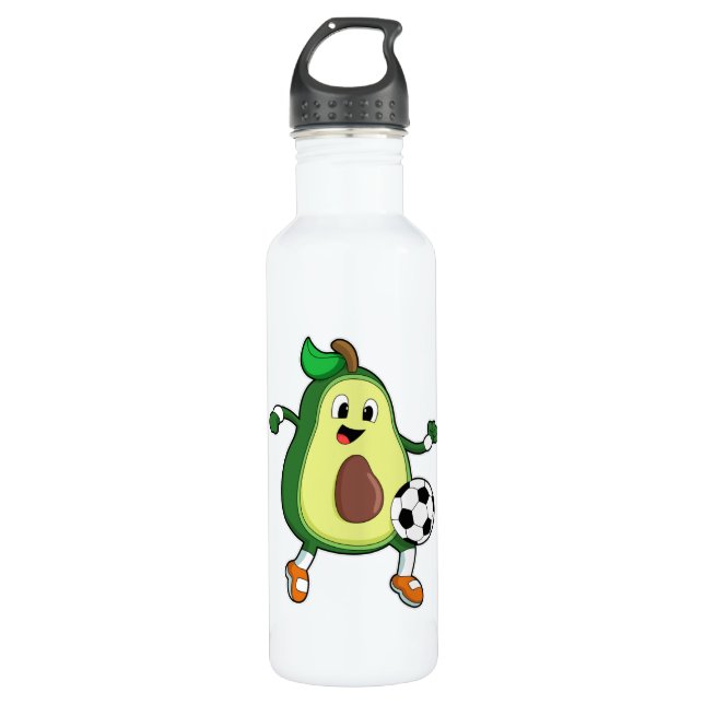 Botella De Agua Aguacate en deportes de fútbol (Anverso)