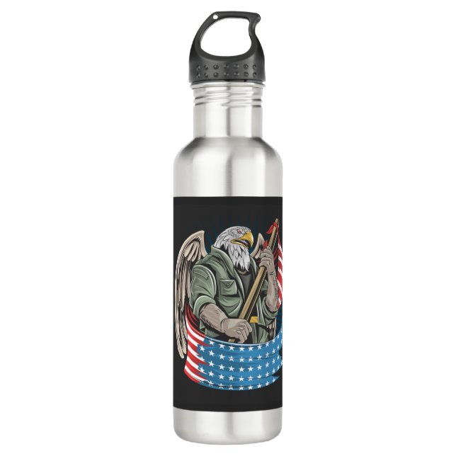 Botella De Agua Águila americana (Anverso)