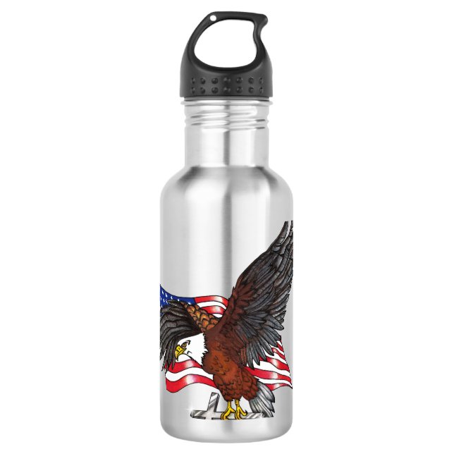 Botella De Agua Águila americana con cruz (Anverso)