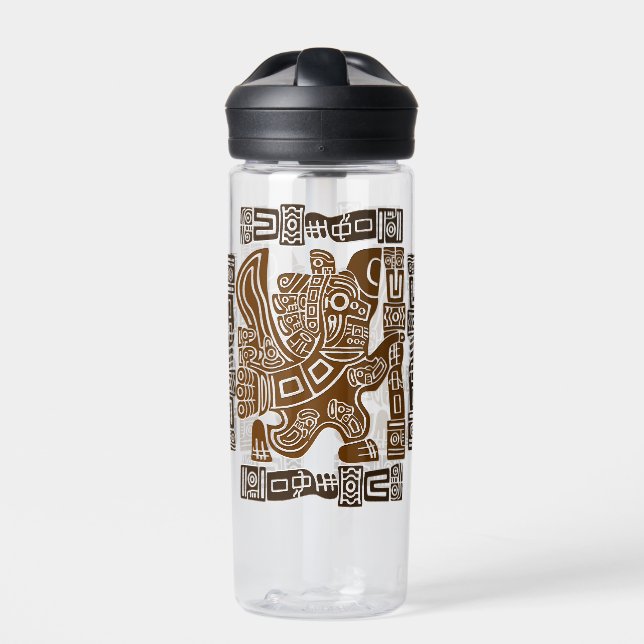 Botella De Agua Águila azteca guerrera arte tribal antiguo (Delante)
