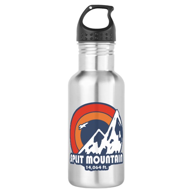 Botella De Agua Águila del sol de Split Mountain California (Anverso)