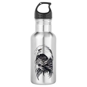 Botella De Agua Águila Naturaleza animal silvestre Ilustracion art