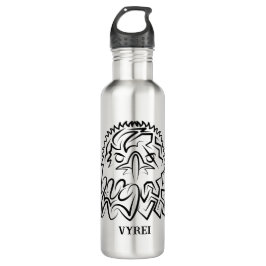 Botella De Agua Águila Tribal Negra y Blanca