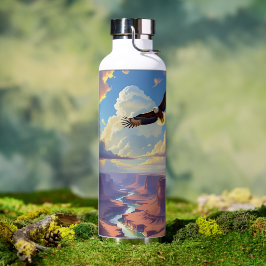 Botella De Agua Águila volando sobre un cañón
