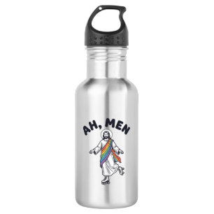 Botella De Agua Ah Hombres Patinaje En Línea Fe Diseño Vectorial_1