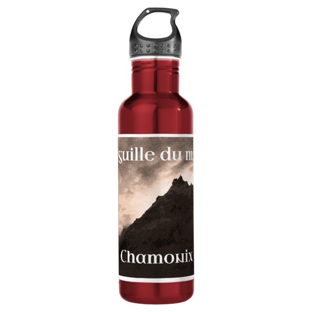 Botella De Agua Aiguille du Midi, montaña de Mont Blanc (Anverso)