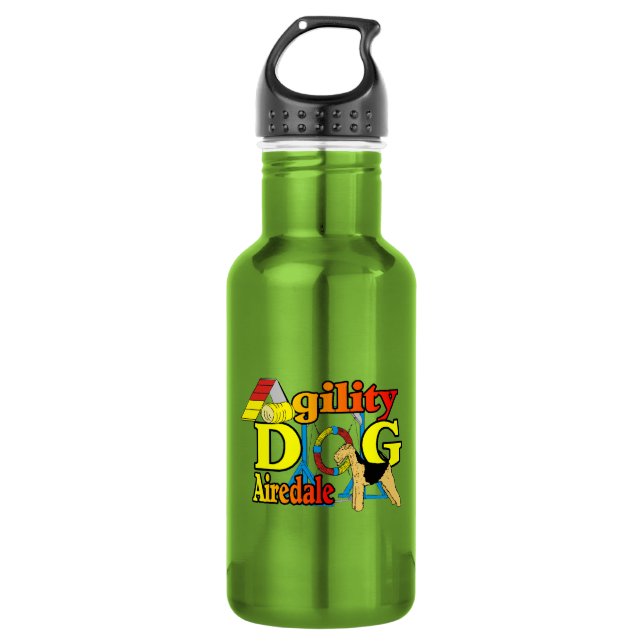 Botella De Agua Airedale Terrier Agility Dog (Anverso)