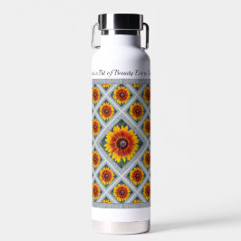 Botella de agua aislada con girasoles de Susie3
