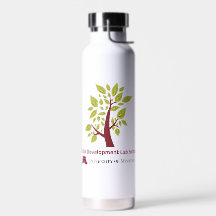 Botella de agua aislada con logo de CDLS
