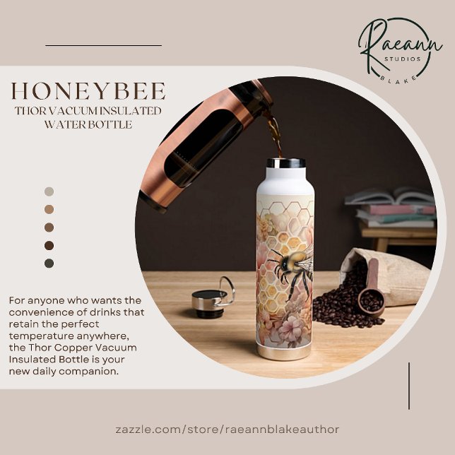 Botella de agua aislada con vacío Honeybee Thor (Subido por el creador)