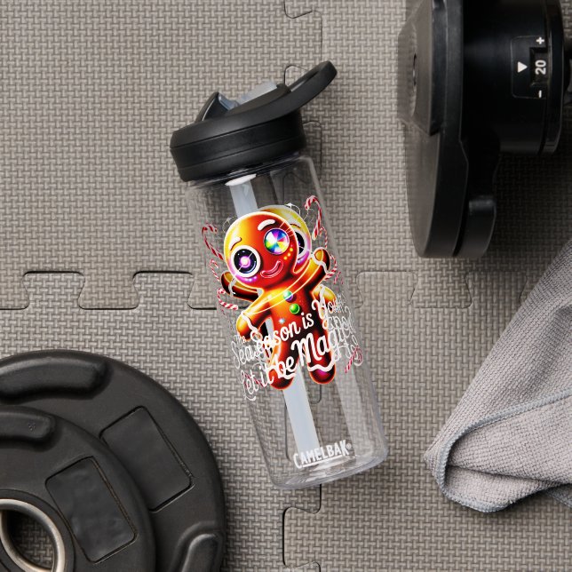 Botella de agua aislada de pan de jengibre cósmico (Gimnasio (girado))