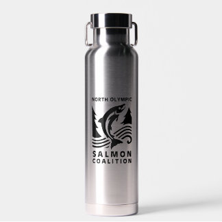 Botella de agua aislada - Logotipo negro
