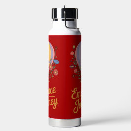 Botella de agua aislada motivacional