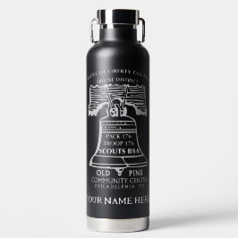 Botella de agua aislada - Negro (Personalizada)