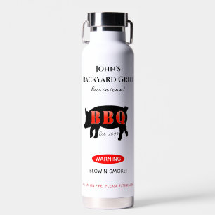 Botella De Agua Aislamiento de parrilladas de asador trasero
