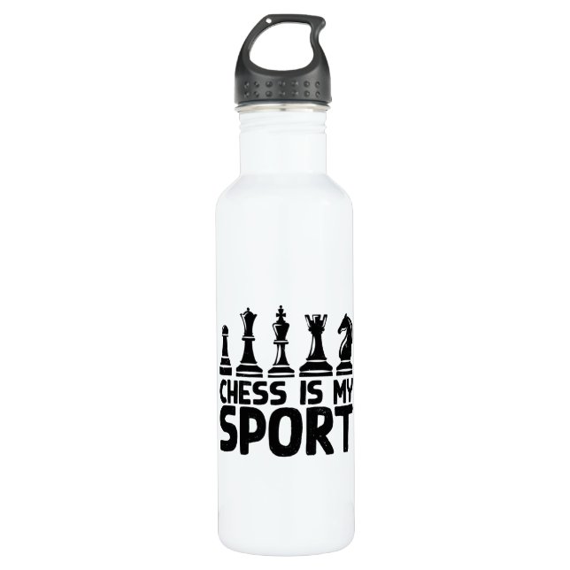 Botella De Agua Ajedrez - El Ajedrez Es Mi Deporte (Anverso)