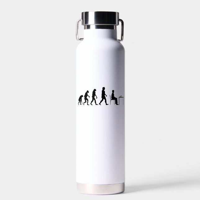Botella De Agua Ajedrez - Evolución del jugador de ajedrez (Delantero)
