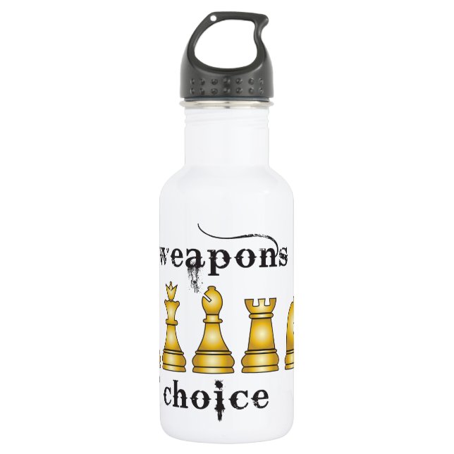 Botella De Agua ajedrez, mi arma de la opción (Anverso)