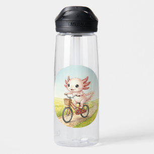 Botella De Agua Ajolote Bebé Montando en Bicicleta