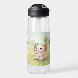 Botella De Agua Ajolote Bebé Soplando Burbujas
