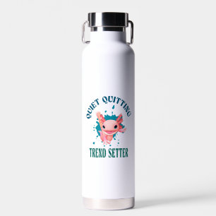 Botella De Agua Ajolote Rosa Divertido Persona que Establece la Te