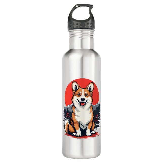 Botella De Agua Akita Inu Dog (Anverso)