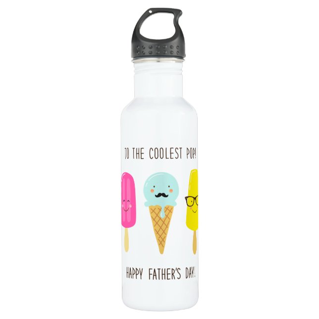 Botella De Agua Al Pop más Cooler - Día del Padre (Anverso)