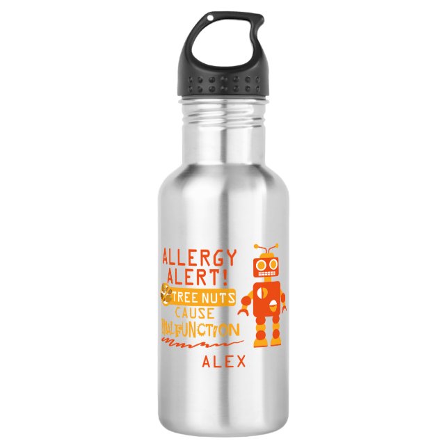 Botella De Agua Alarma de la alergia de la nuez del árbol del (Anverso)