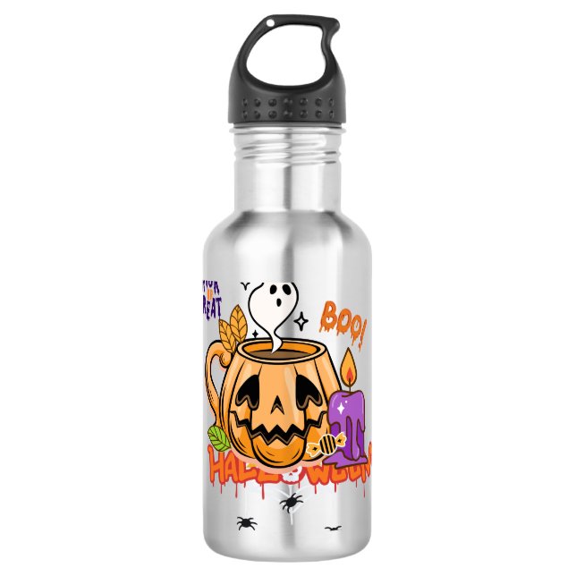 Botella De Agua Alarmante feliz (Anverso)