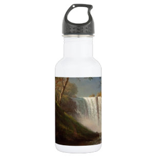 Botella De Agua Albert Bierstadt Pintando la cascada del bosque De