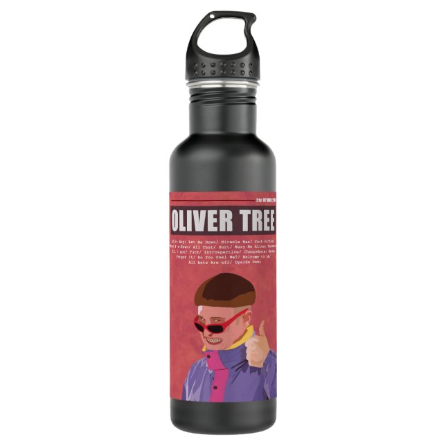 Botella De Agua Álbum del mejor árbol Oliver Rap Hiphop Rare Music (Anverso)
