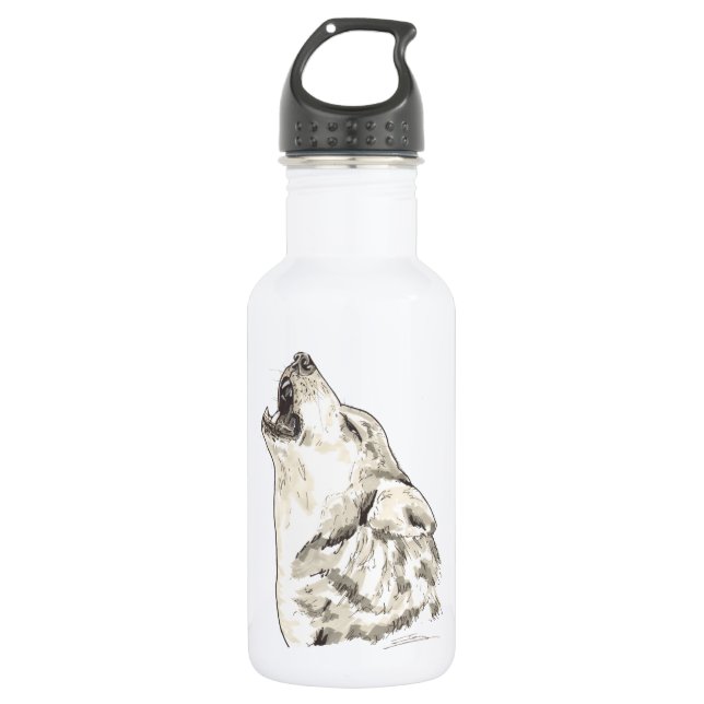 Botella De Agua Alcohol de Shamanic del lobo (Anverso)