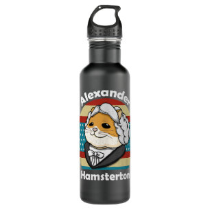 Botella De Agua Alexander Hamilton Retro Hamster Hamsterton